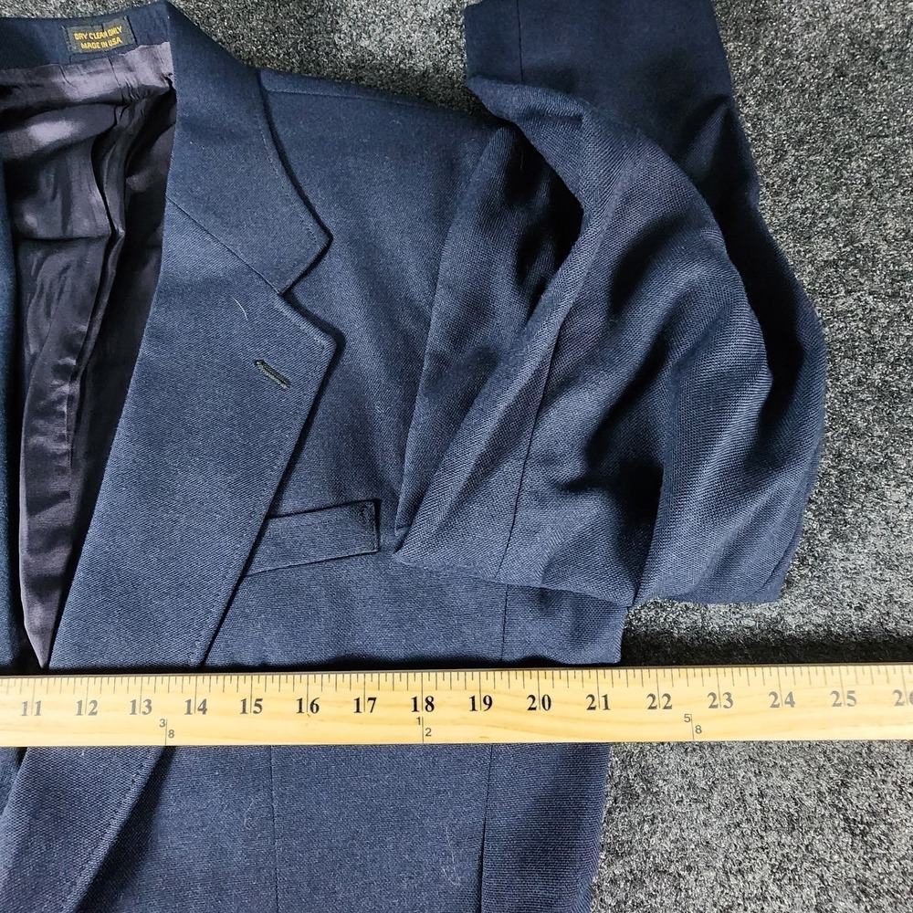 VTG Andhurst Blazer Men's 42S Sport Coat Navy Gold Button Made USA‎ Classic - Picture 11 of 15